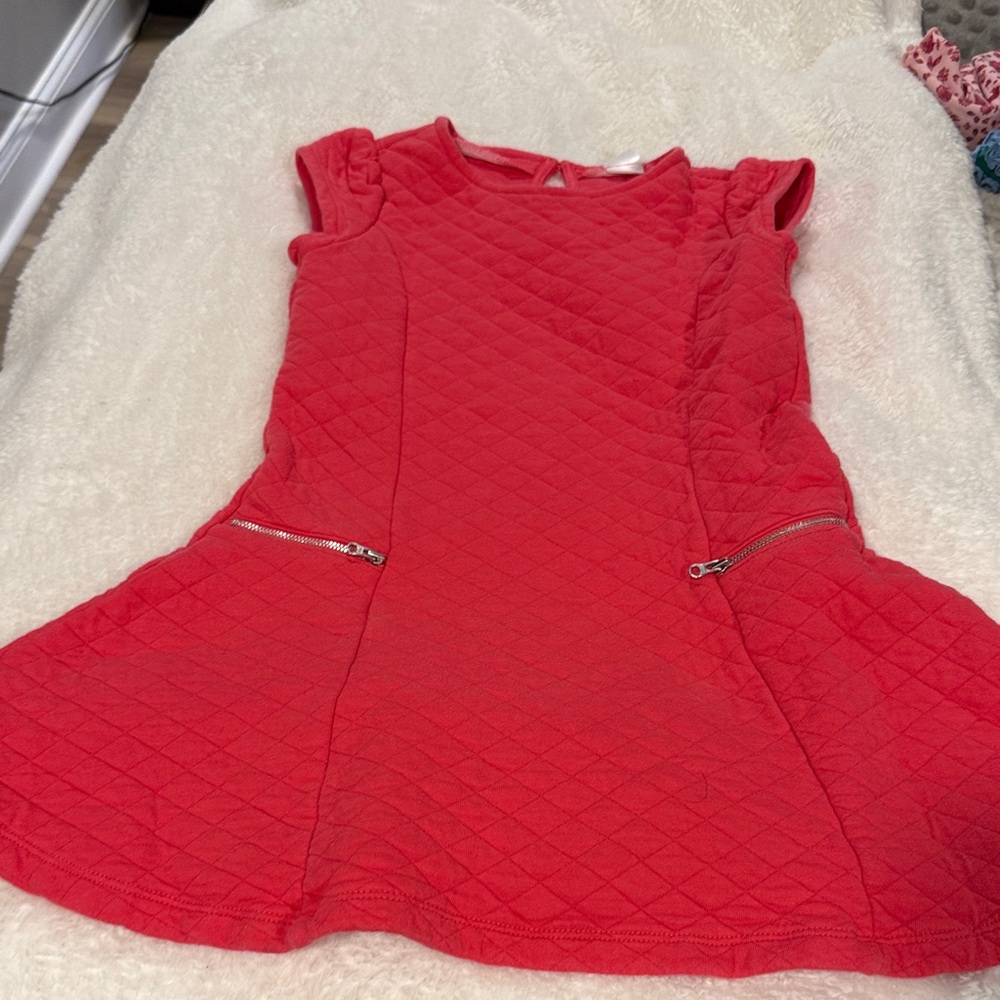 Gymboree Quilted Pink Dress with Zipper Accents
